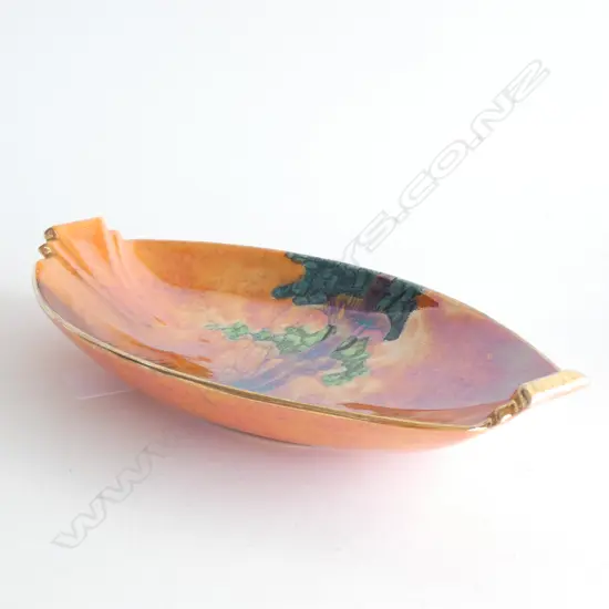 A Carlton ware lustre tray "Rabbits at Dusk" pattern